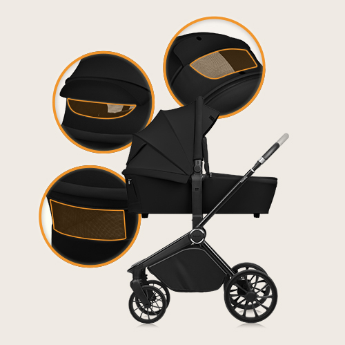 Lionelo Mika Plus 2in1 Black Onyx — Kombikinderwagen